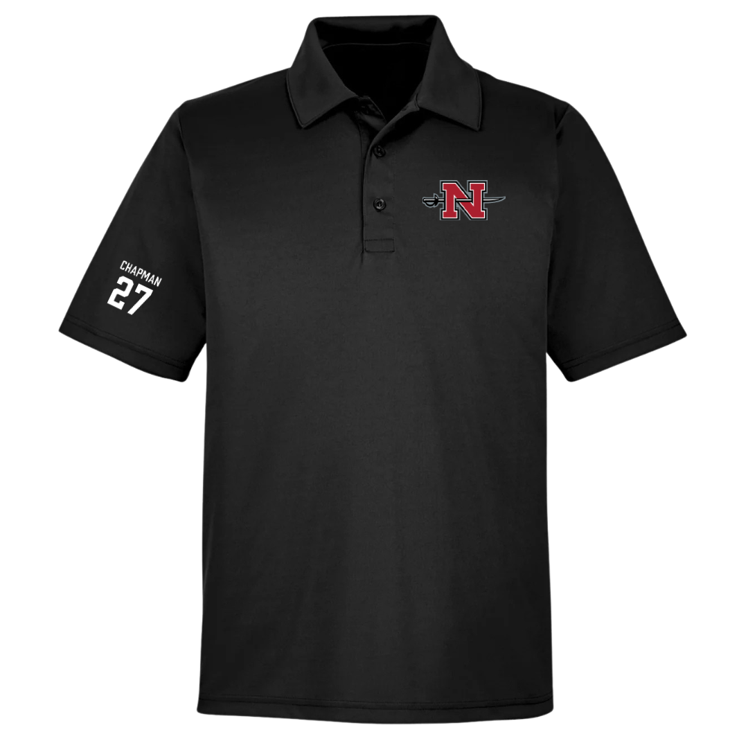 Nicholls State University Football Black Polo - #27 Gil Chapman