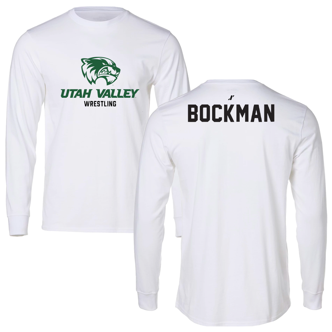 Iowa State University Wrestling White Classic Performance Long Sleeve - Evan Bockman