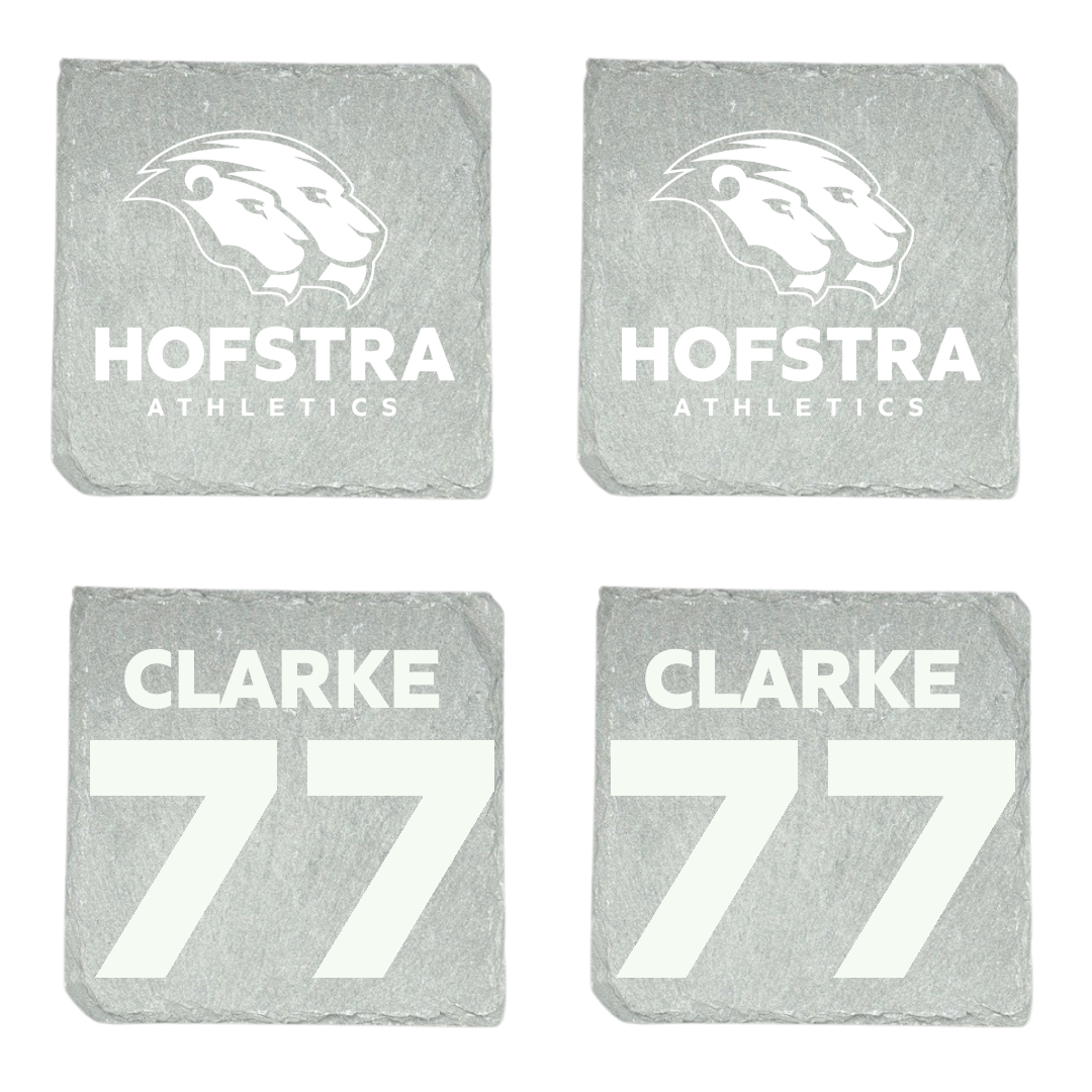Hofstra University Lacrosse (M) Stone Coaster (4 Pack)  - #77 Austin Clarke