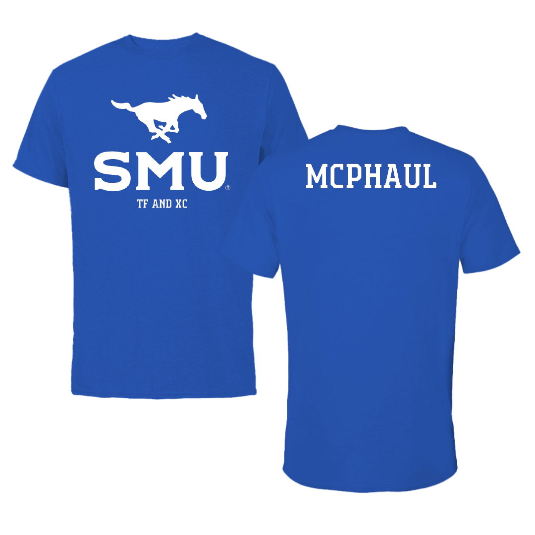 Southern Methodist University TF and XC Blue Mascot Tee - Camryn McPhaul