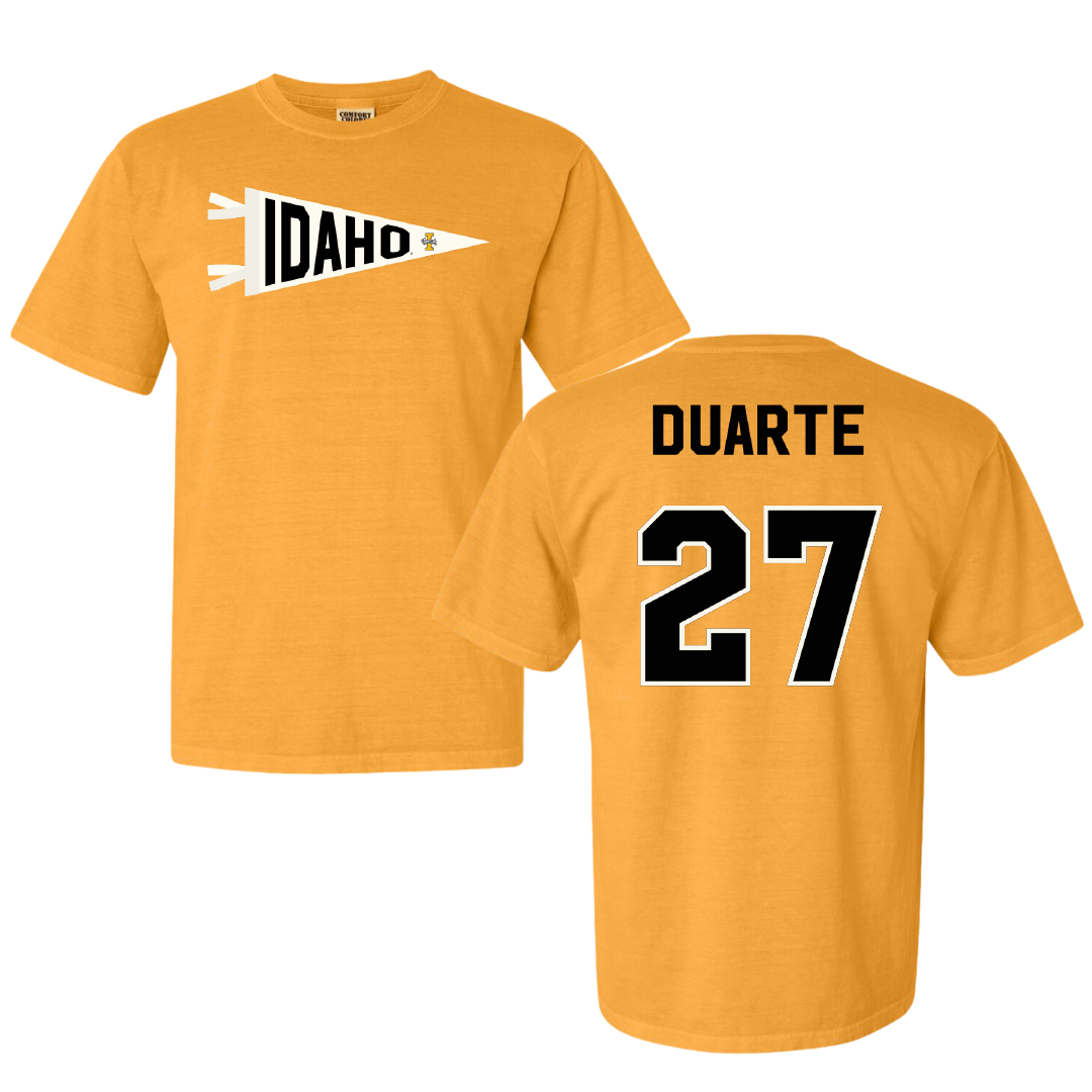 University of Idaho Soccer Gold Pennant Comfort Colors Tee - #27 Leslie Duarte