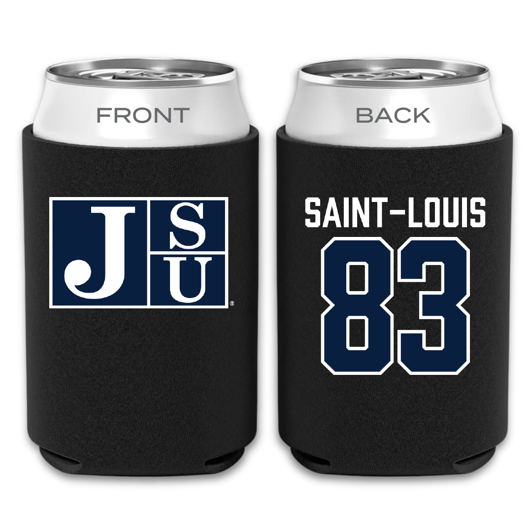 Jackson State University Football Black Can Cooler - #83 Sebastien Saint-Louis