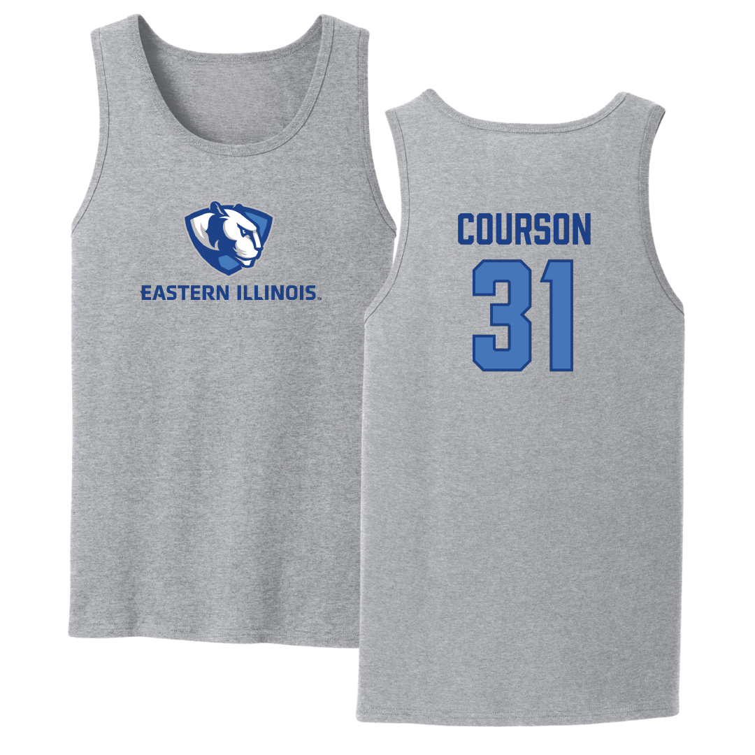 Eastern Illinois University Baseball Sport Gray Tank Top - #31 Zach Courson
