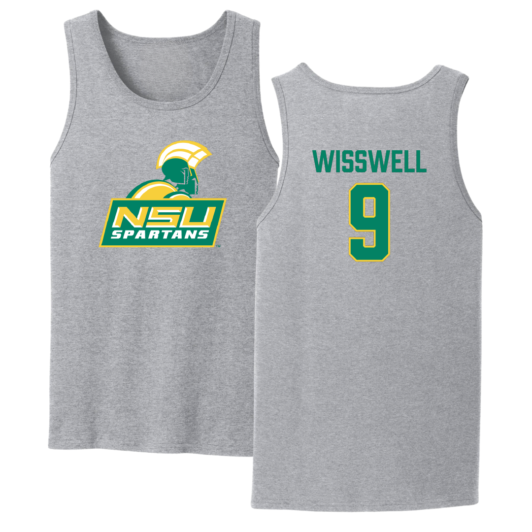 Norfolk State University Softball Sport Gray Tank Top - #9 Leah Wisswell