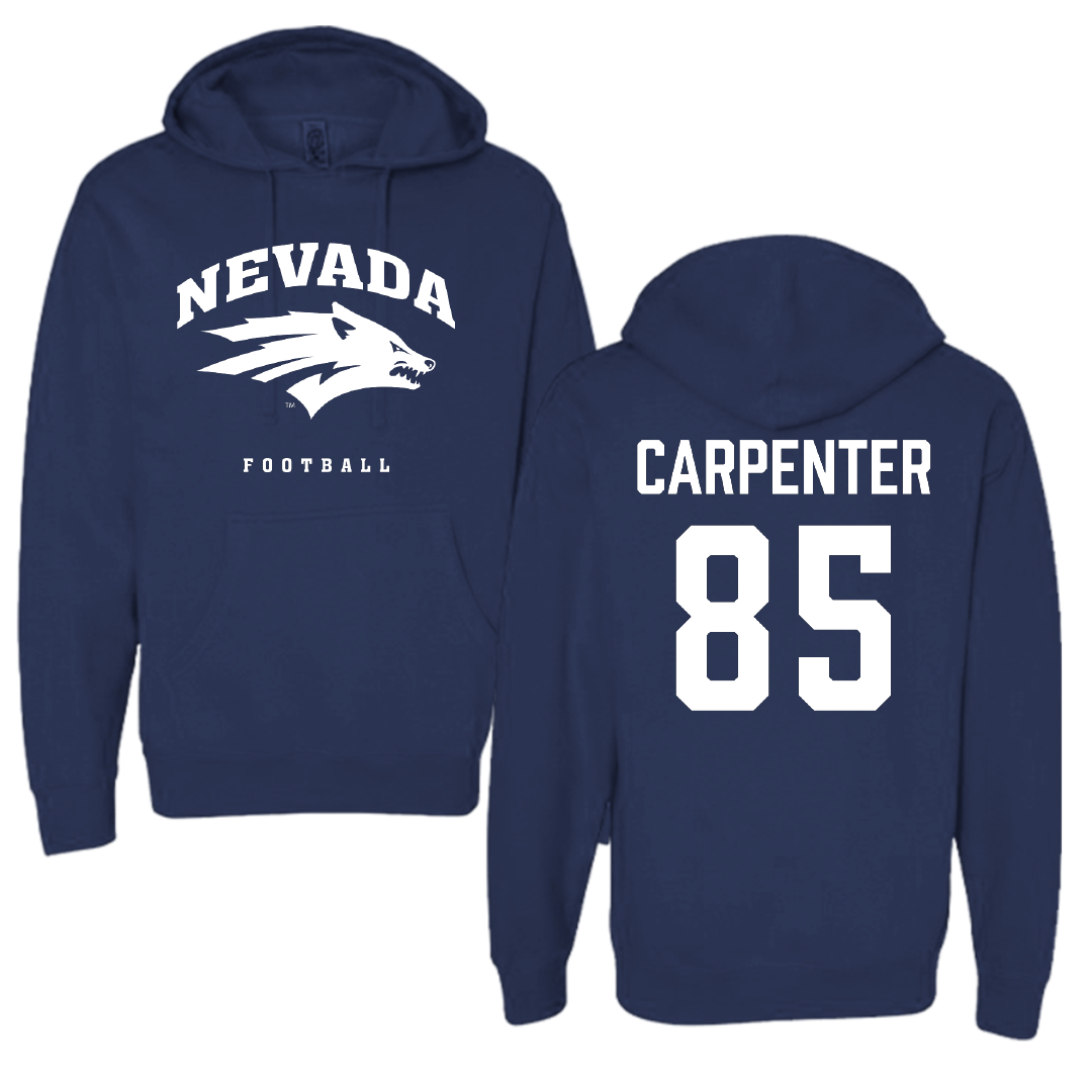 University of Nevada Football Navy Hoodie - #85 Jett Carpenter