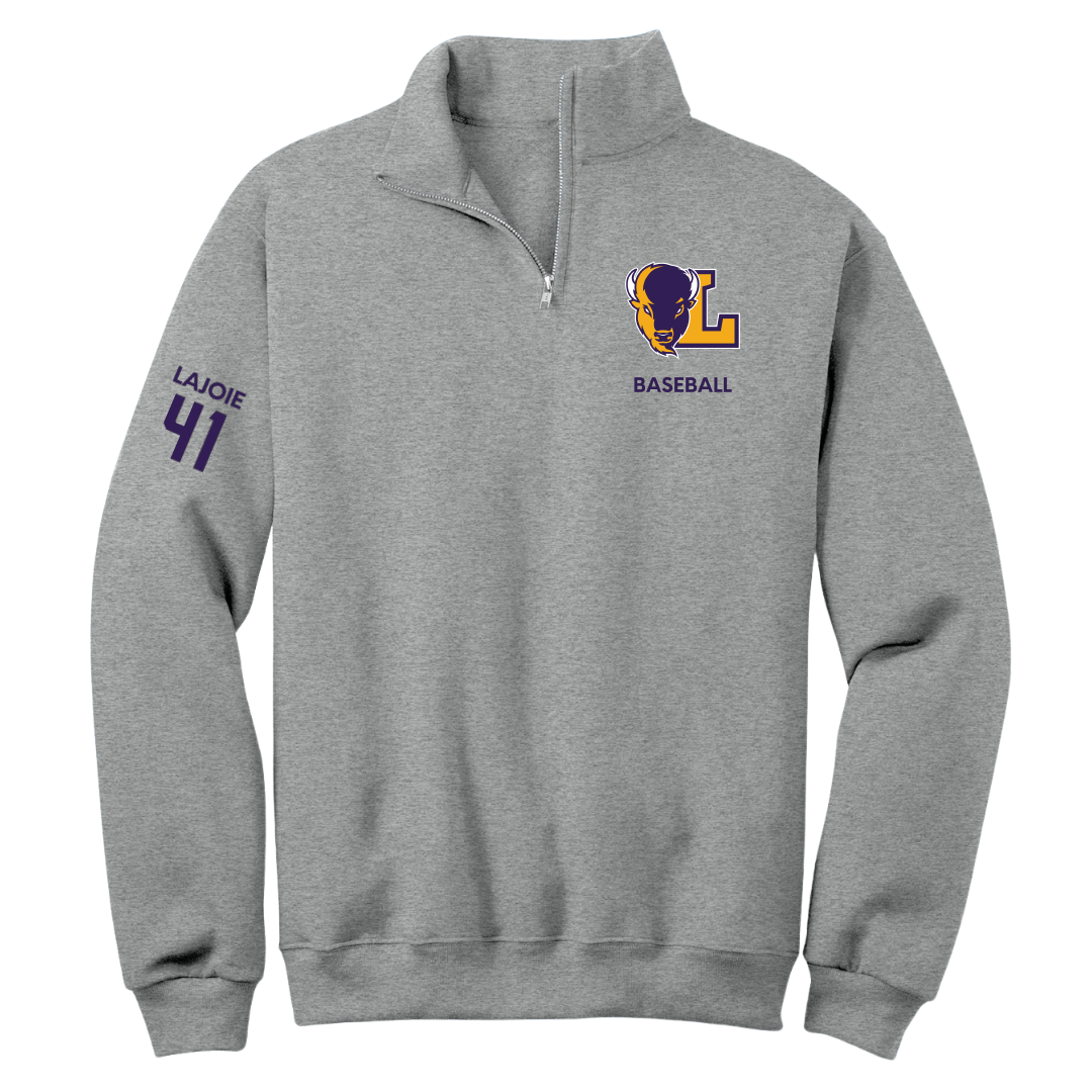 Lipscomb University Baseball Sport Gray Quarter-Zip - #41 Josh Lajoie