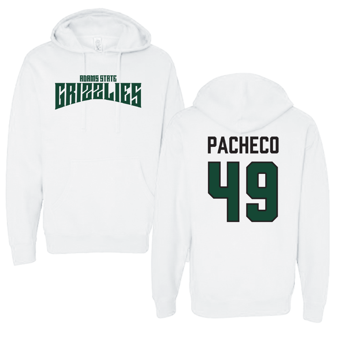 Adams State University Football White Classic Hoodie - #49 Quinton Pacheco