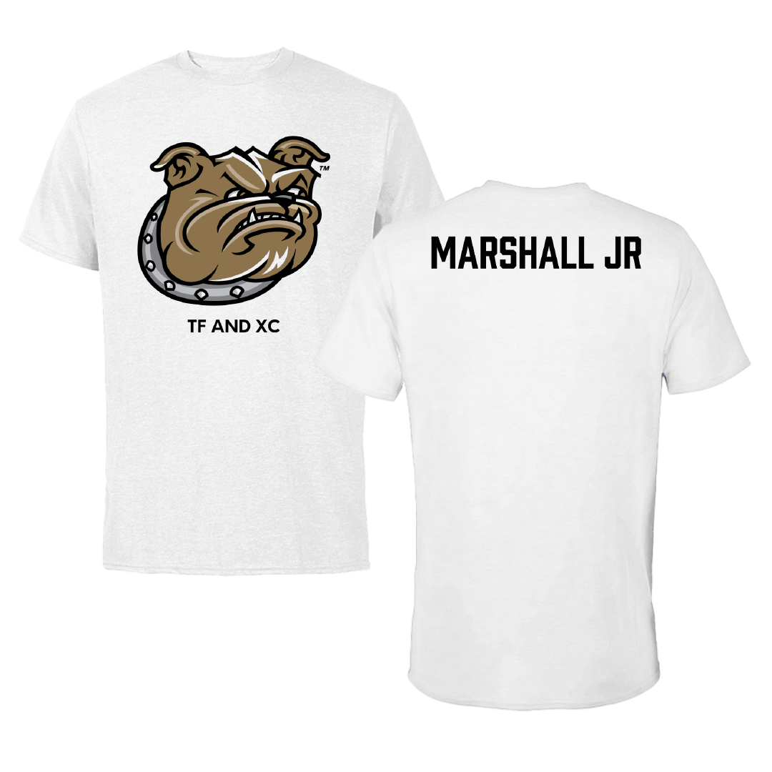 Bryant University TF and XC White Tee - Mike Marshall Jr