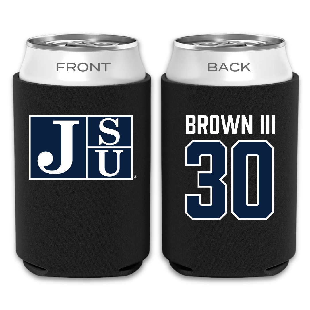Jackson State University Football Black Can Cooler - #30 John Brown III