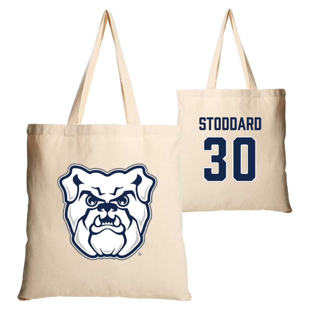Butler University Basketball Tan Canvas Tote Bag - #30 Abigail Stoddard