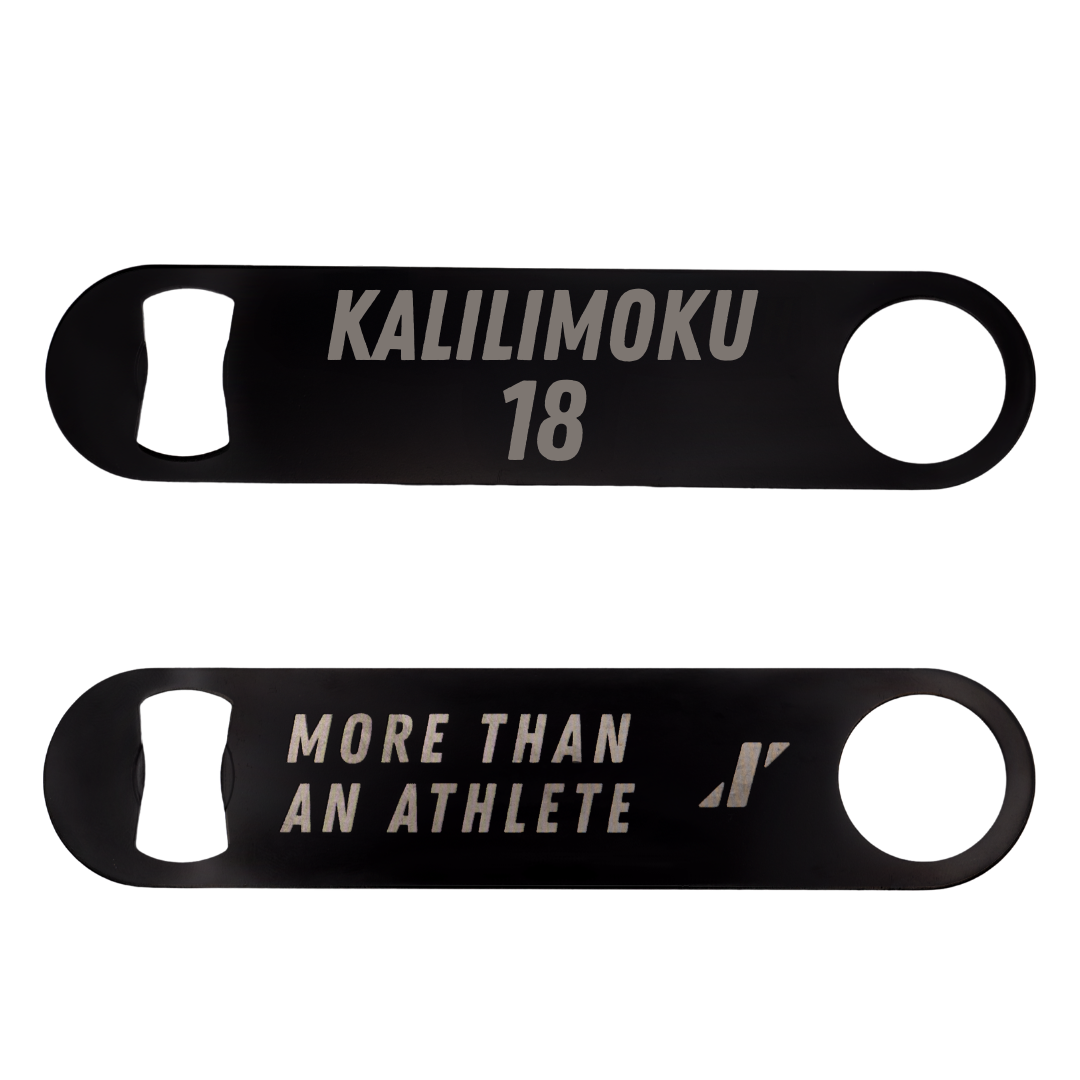 Austin Peay State University Soccer Black Bottle Opener - #18 Zoey Kalilimoku