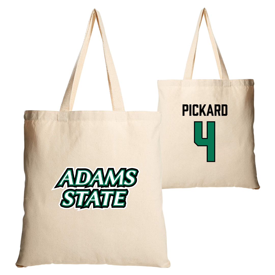 Adams State University Basketball Tan Canvas Tote Bag - #4 Mykaila Pickard