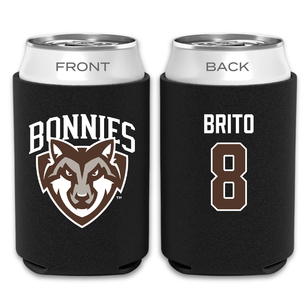 St. Bonaventure University Soccer Black Can Cooler - #8 Kenzo Brito