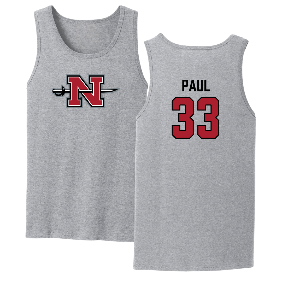 Nicholls State University Football Sport Gray Tank Top - #33 Kyler Paul