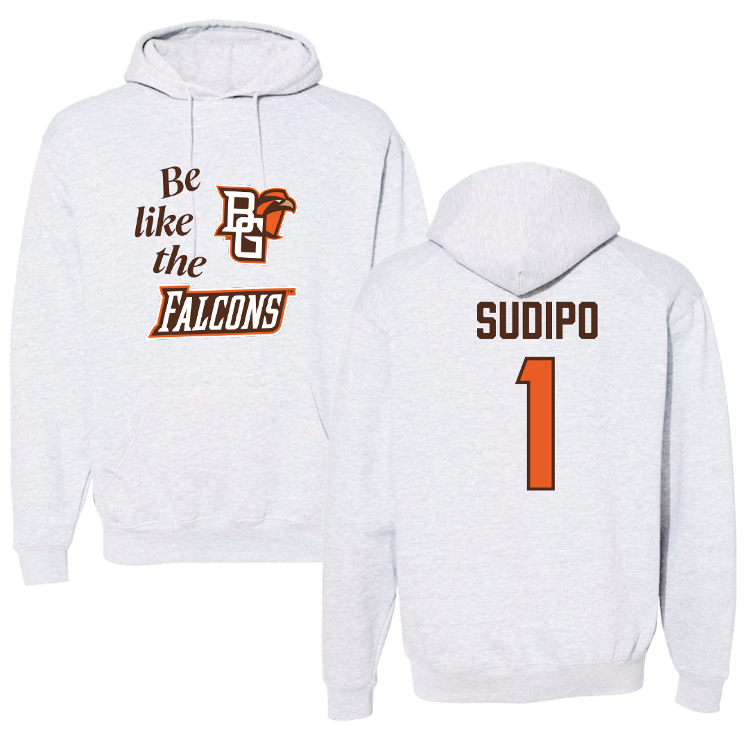 Bowling Green State University Football Light Gray Be Like Us Hoodie - #1 Mateo Sudipo