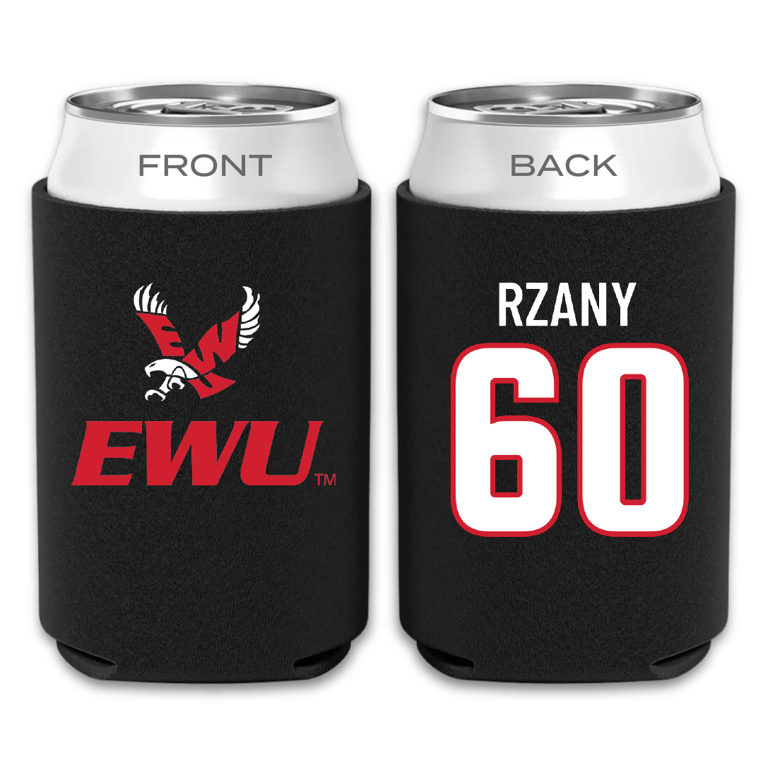 Eastern Washington University Football Black Can Cooler - #60 Gabriel Rzany