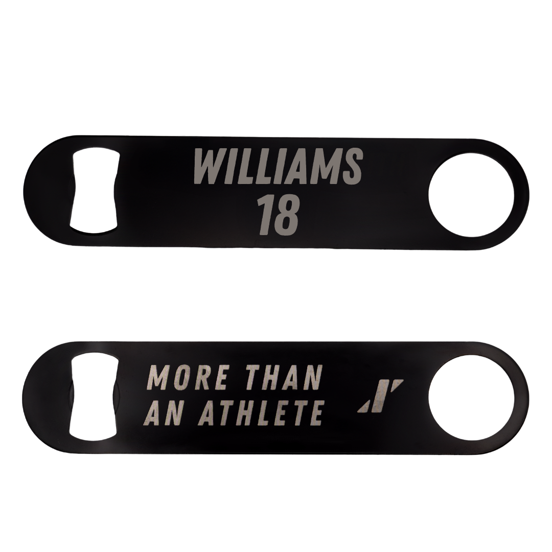 Lamar University Baseball Black Bottle Opener - #18 Zach Williams