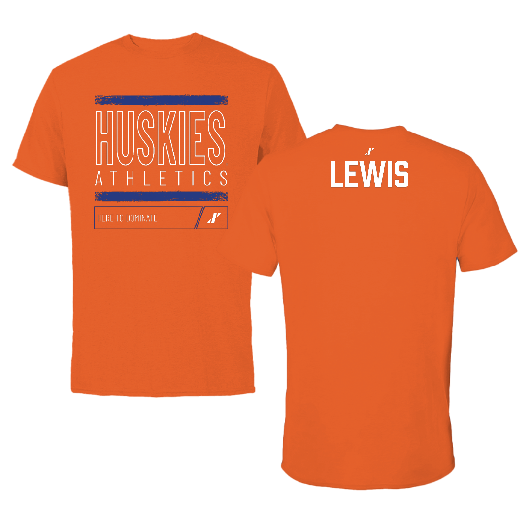 Houston Christian University Football Orange Dominate Performance Tee - Darius Lewis