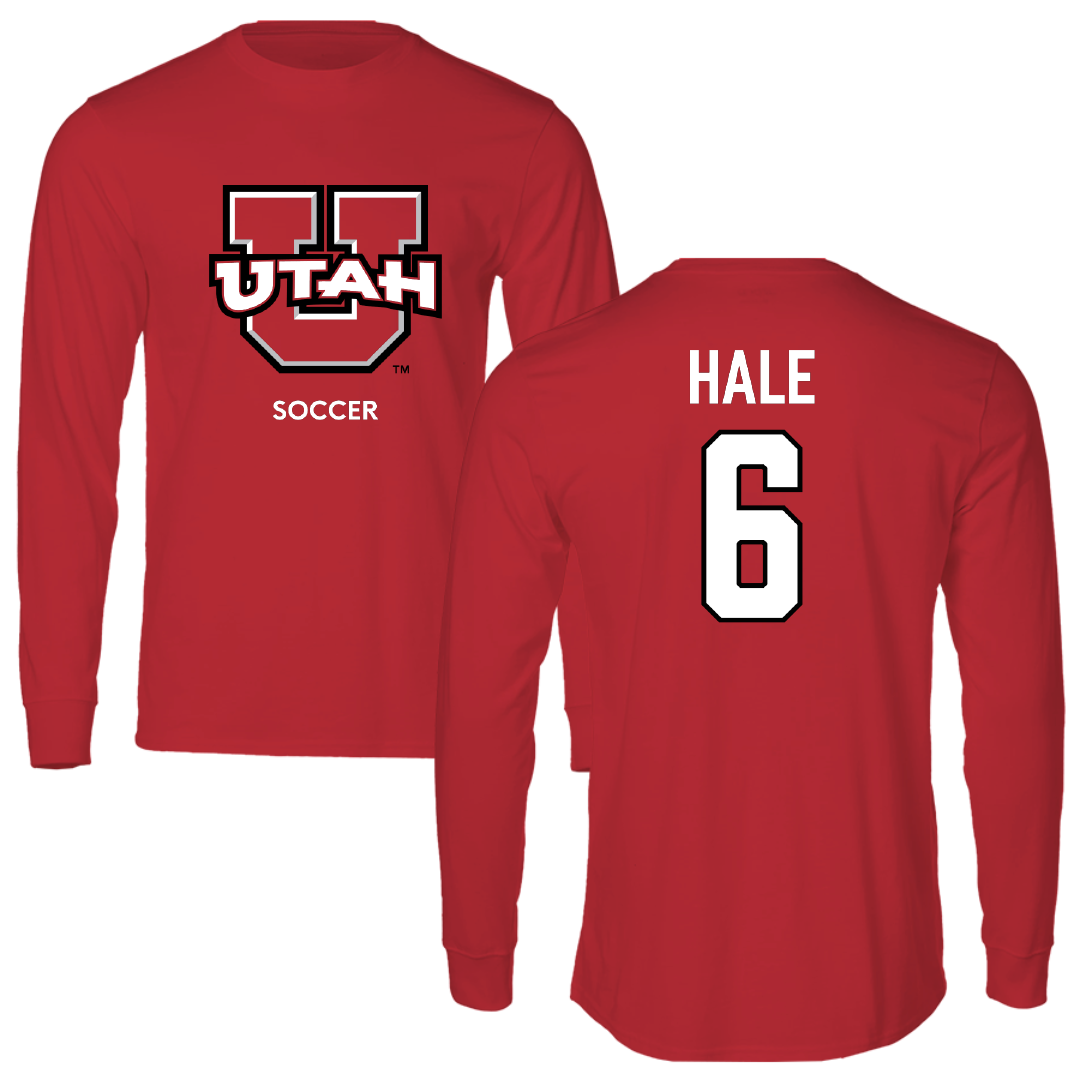 University of Utah Soccer (W) Red Utes Long Sleeve - #6 Brooke Hale