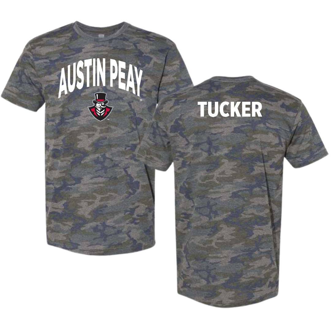 Austin Peay State University TF and XC Vintage Camo Tee - Emma Tucker