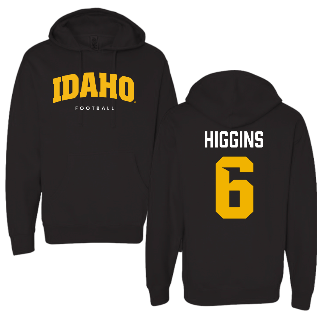 University of Idaho Football Black Idaho Hoodie - #6 Trais Higgins