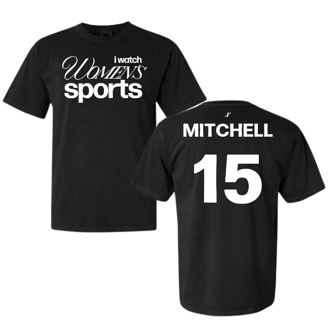 Loyola University-Chicago Softball Black WHM Comfort Colors Tee - #15 Katie Mitchell