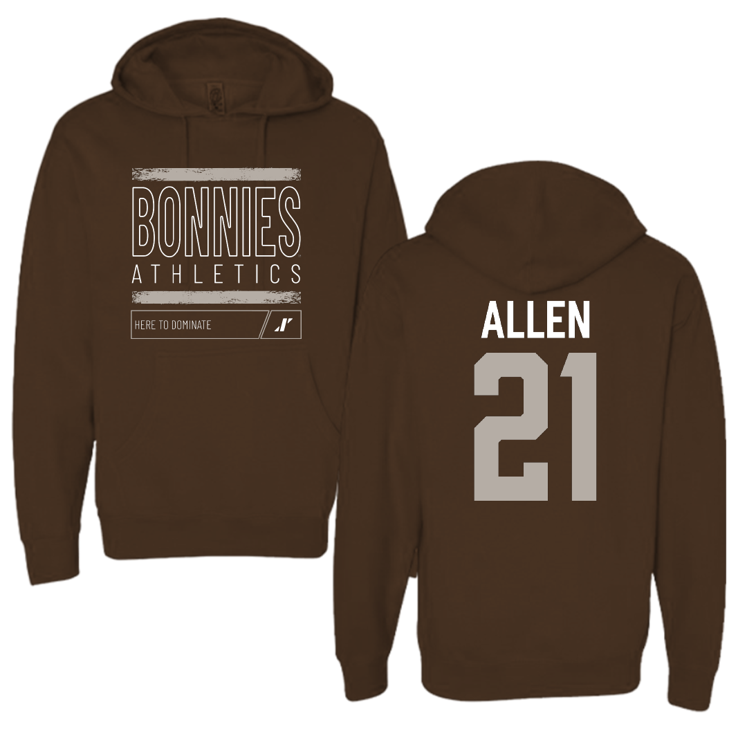 St. Bonaventure University Soccer Brown Dominate Hoodie - #21 Olivia Allen