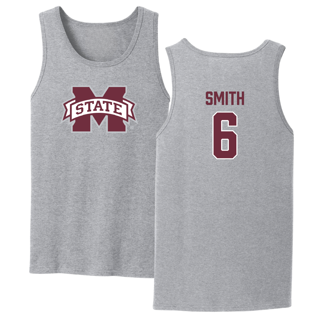 Mississippi State University Softball Sport Gray Tank Top - #6 Carson Smith