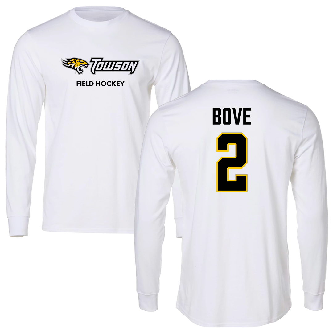 Towson University Field Hockey (W) White Long Sleeve - #2 Lexi Bove
