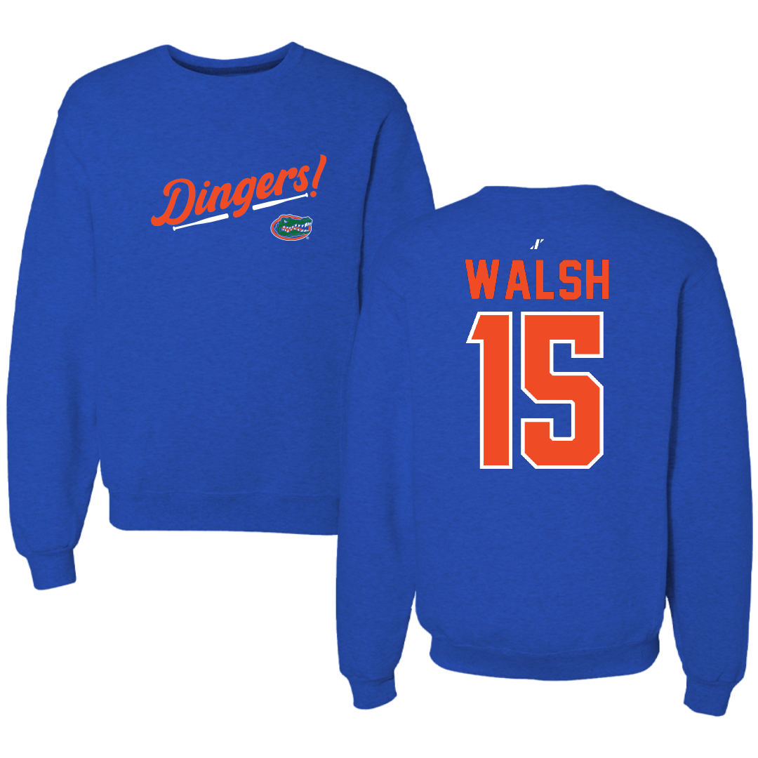 University of Florida Softball Blue Dingers Crewneck - #15 Reagan Walsh