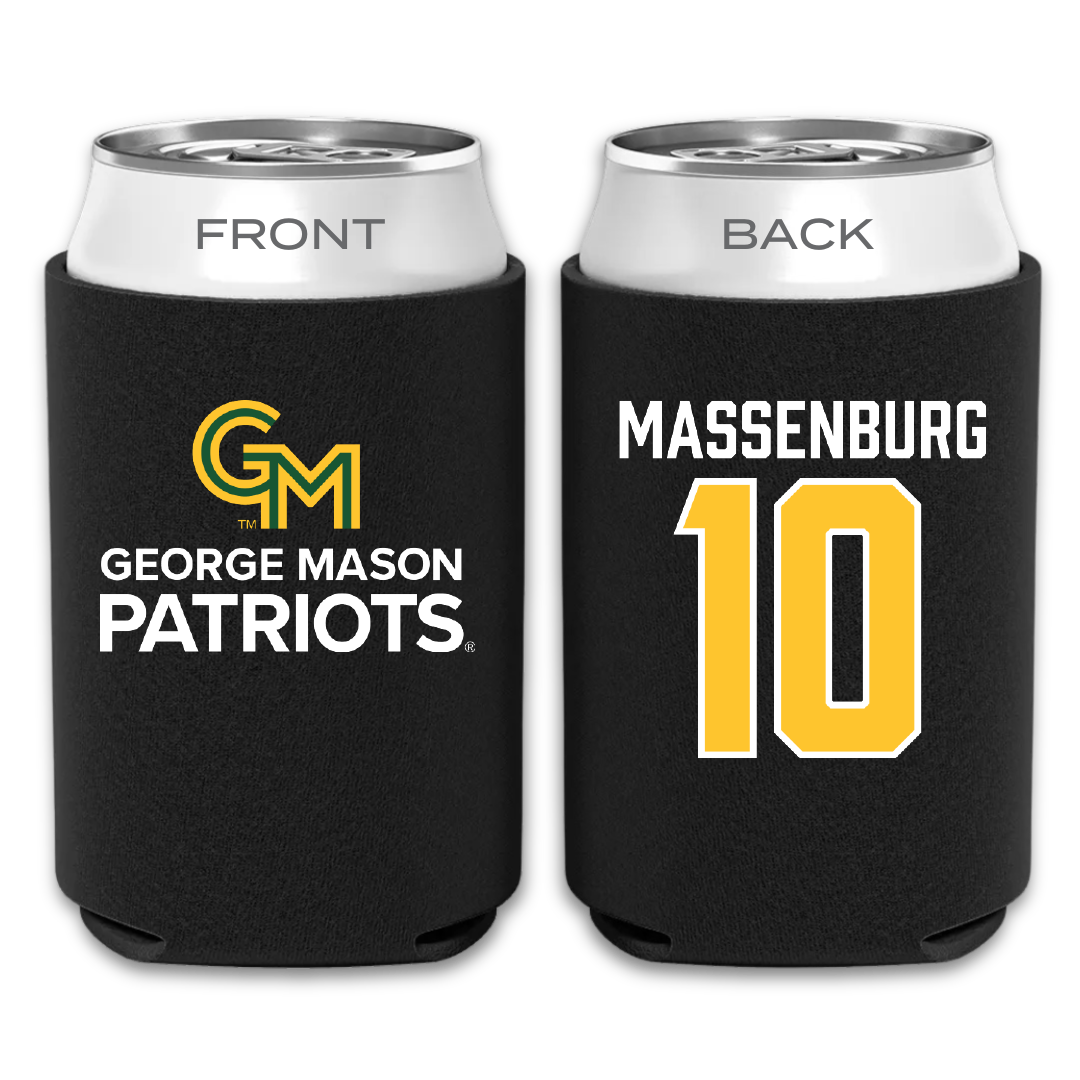 George Mason University Basketball Black Can Cooler - #10 Trinity Massenburg