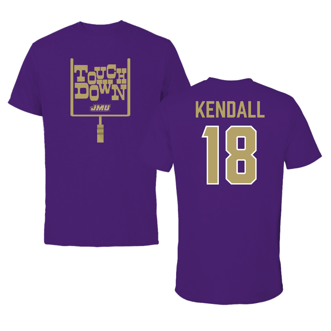 James Madison University Football Purple Touchdown Tee - #18 Blake Kendall
