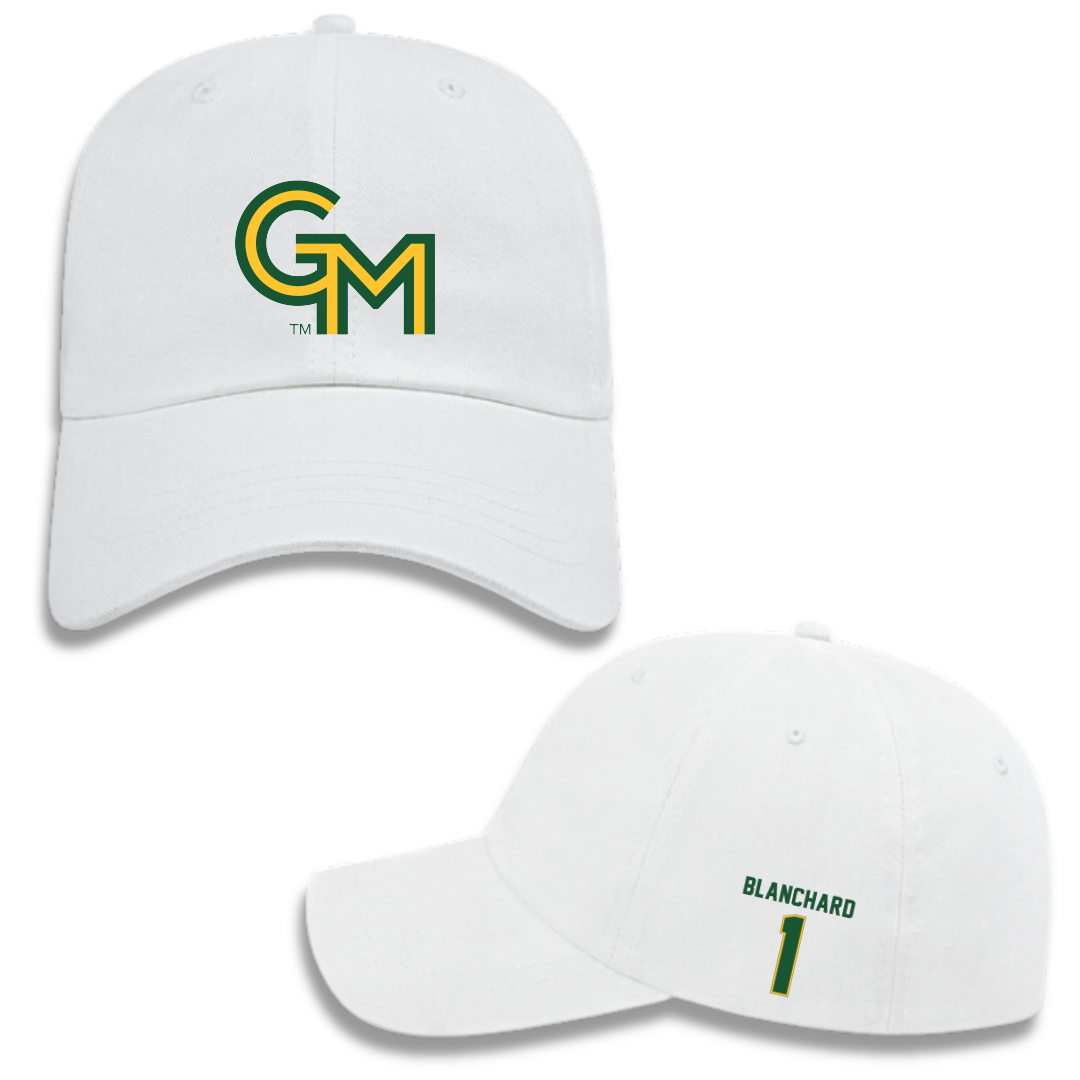 George Mason University Baseball White Hat - #1 Evan Blanchard