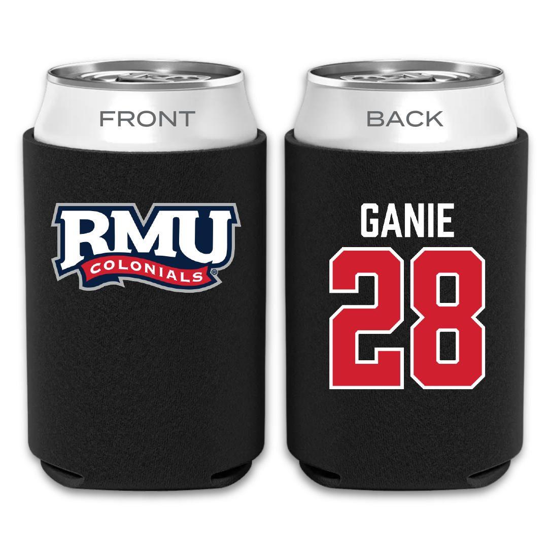 Robert Morris University Ice Hockey Black Can Cooler - #28 Logan Ganie