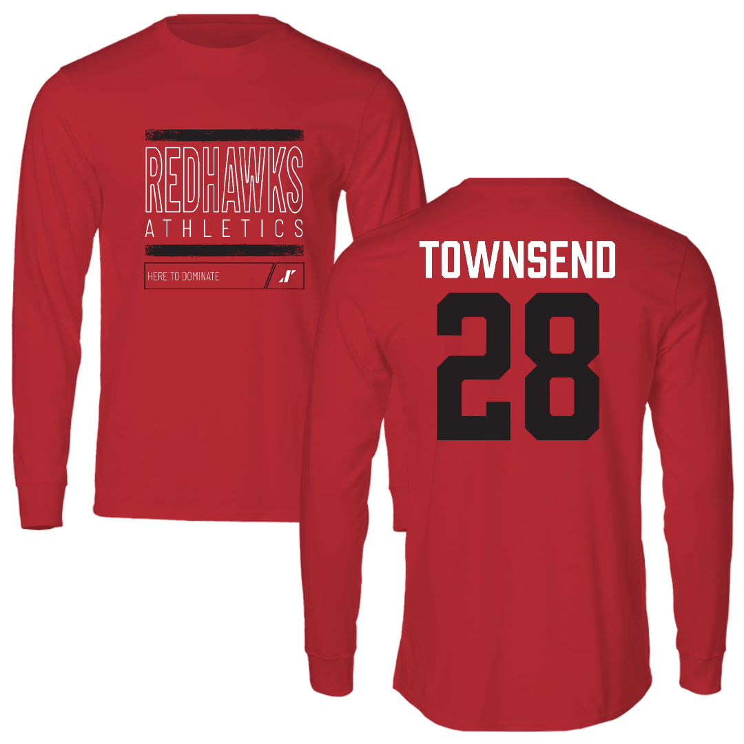 Southeast Missouri State University Football Red Dominate Performance Long Sleeve - #28 Amare Townsend