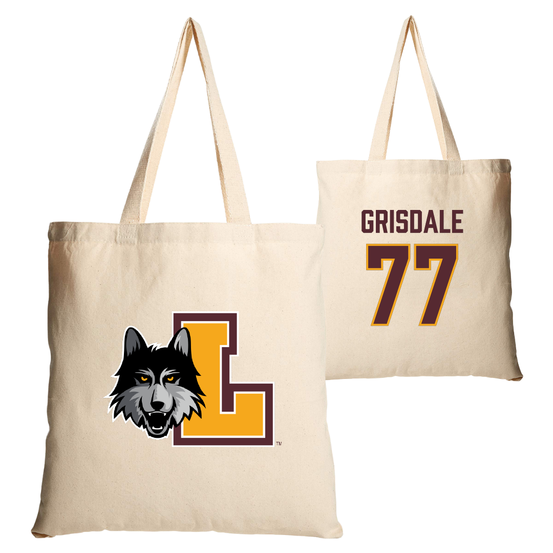 Loyola University-Chicago Soccer Tan Canvas Tote Bag - #77 Faith Grisdale