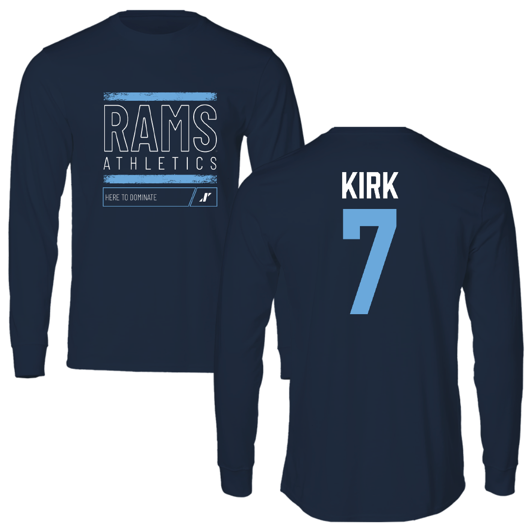 University of Rhode Island Lacrosse Navy Dominate Performance Long Sleeve - #7 Carolyn Kirk