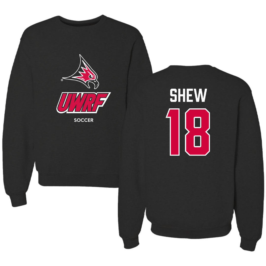 University of Wisconsin-River Falls Soccer (W) Black Crewneck - #18 Madyson Shew
