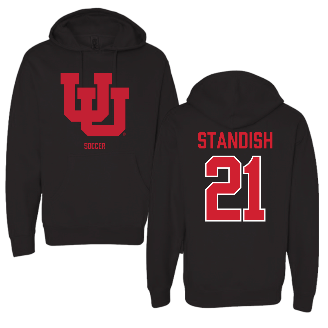 University of Utah Soccer (W) Black Block Hoodie - #21 Kaela Standish
