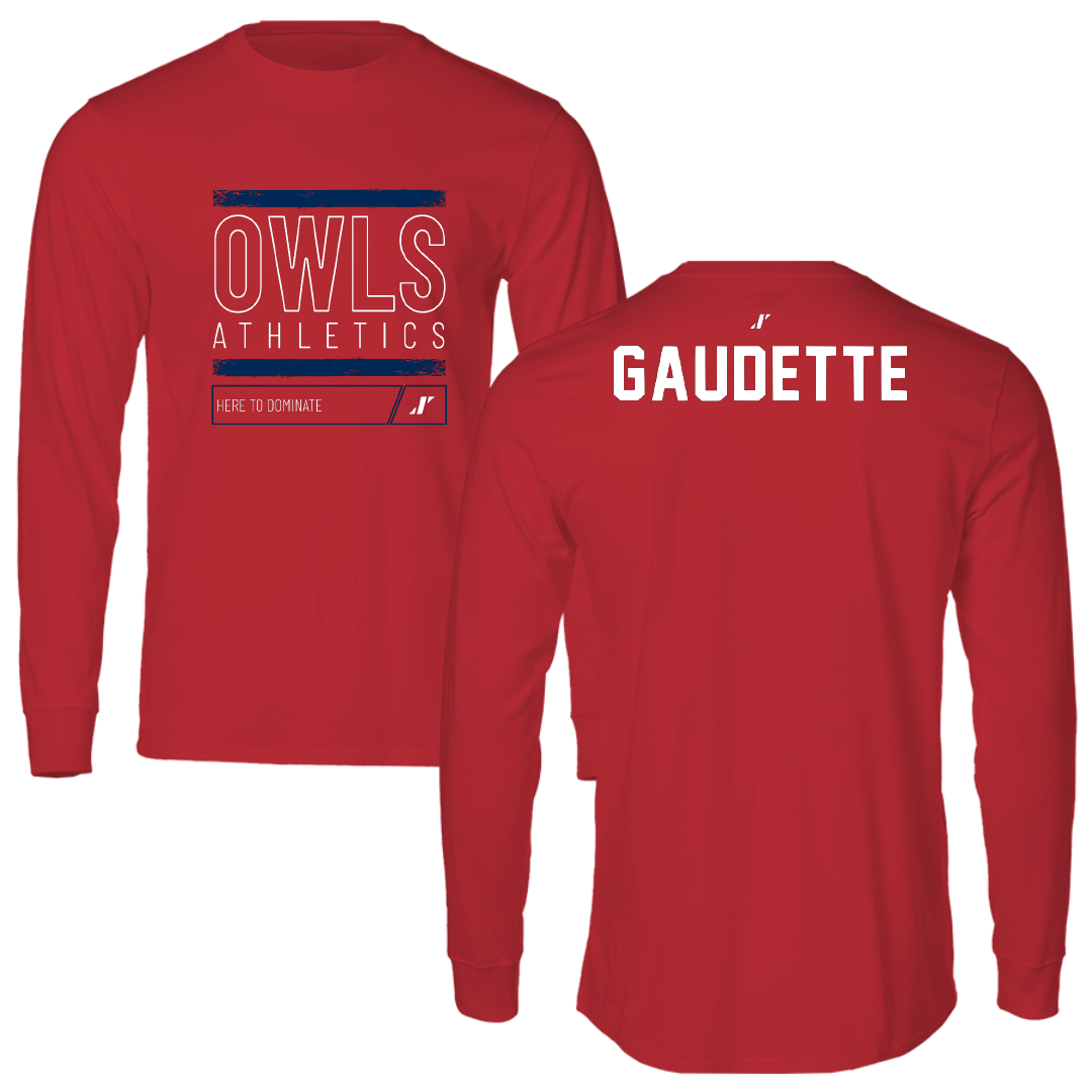 Florida Atlantic University Cheer Red Dominate Performance Long Sleeve - Riley Gaudette