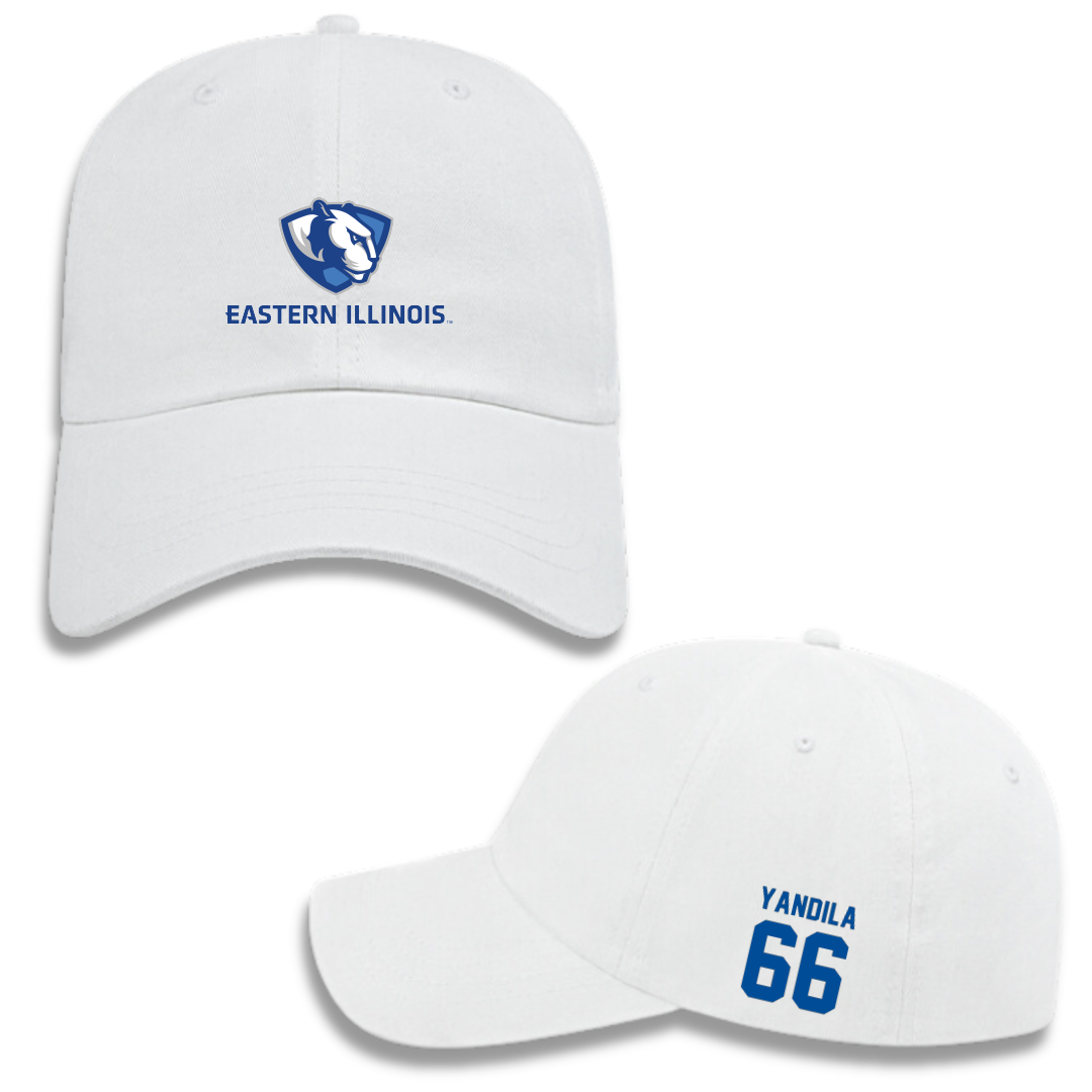 Eastern Illinois University Football White Hat - #66 Jordan Yandila
