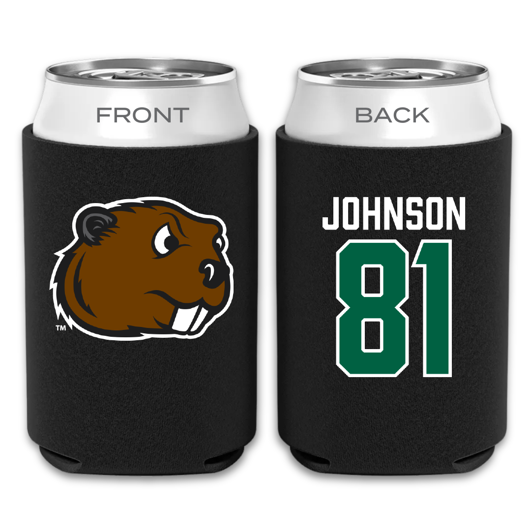 Minot State University Football Black Can Cooler - #81 Tyler Johnson