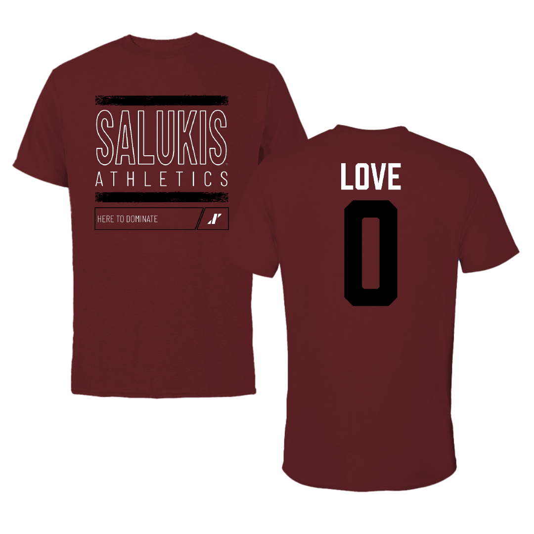 Southern Illinois University at Carbondale Basketball Maroon Dominate Tee - #0 Quierra Love