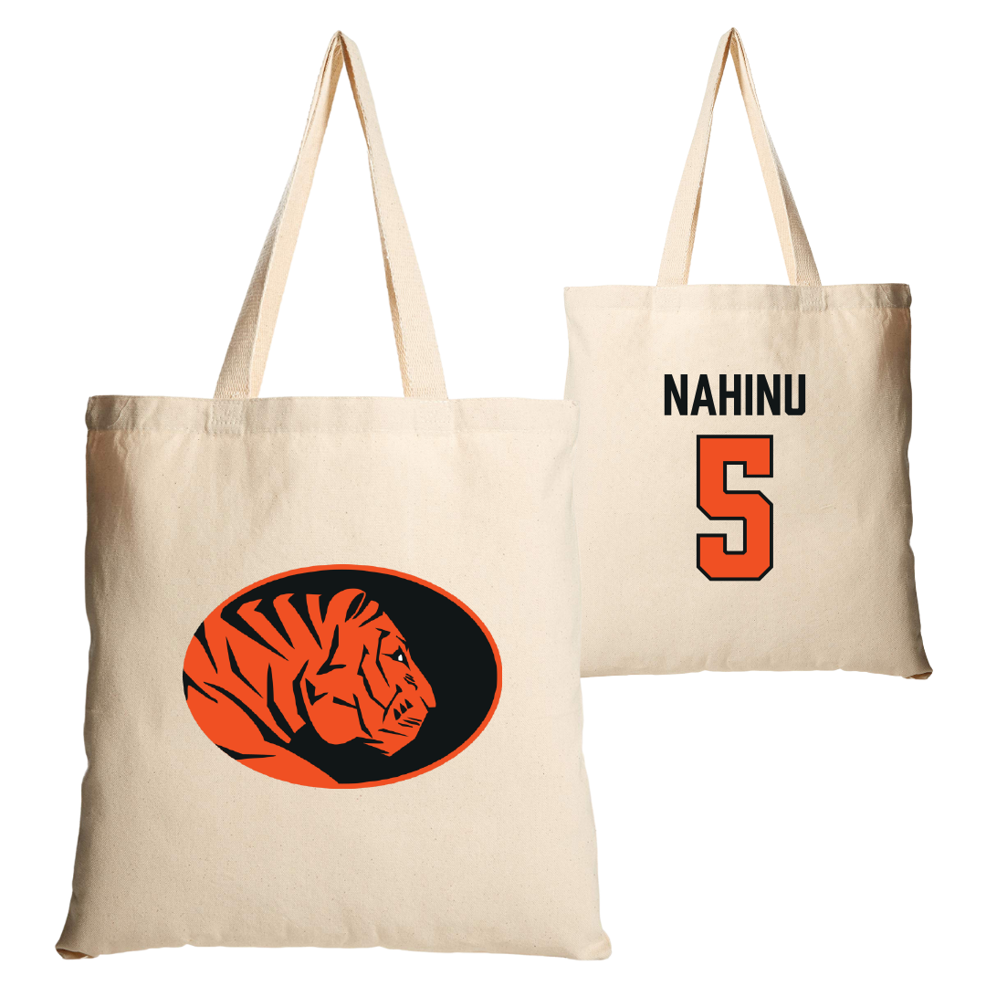 East Central University Volleyball Tan Canvas Tote Bag - #5 Angel Nahinu