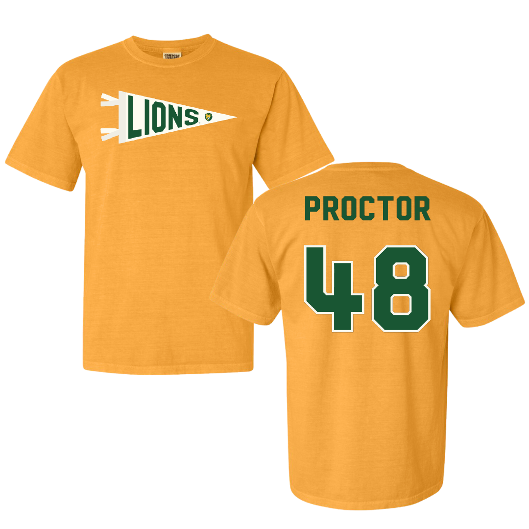 Southeastern Louisiana University Football Gold Pennant Comfort Colors Tee - #48 Kaleb Proctor