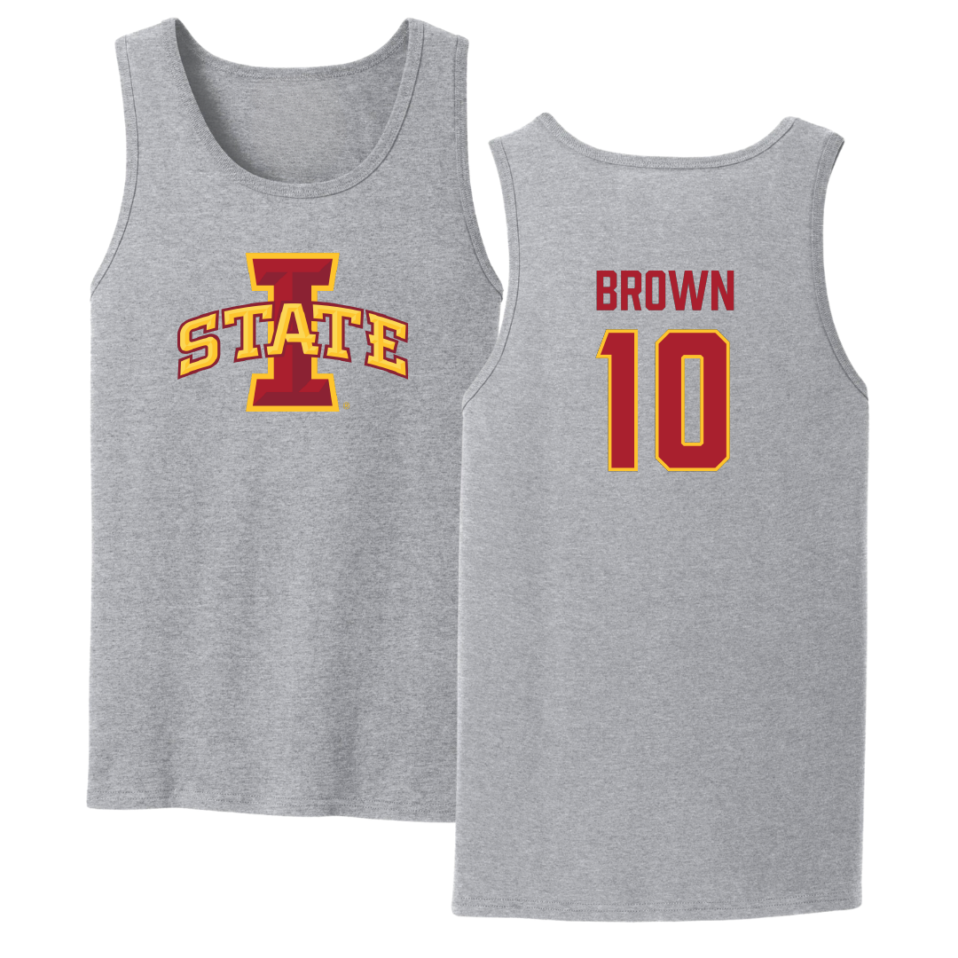 Iowa State University Football Sport Gray Tank Top - #10 Carson Brown