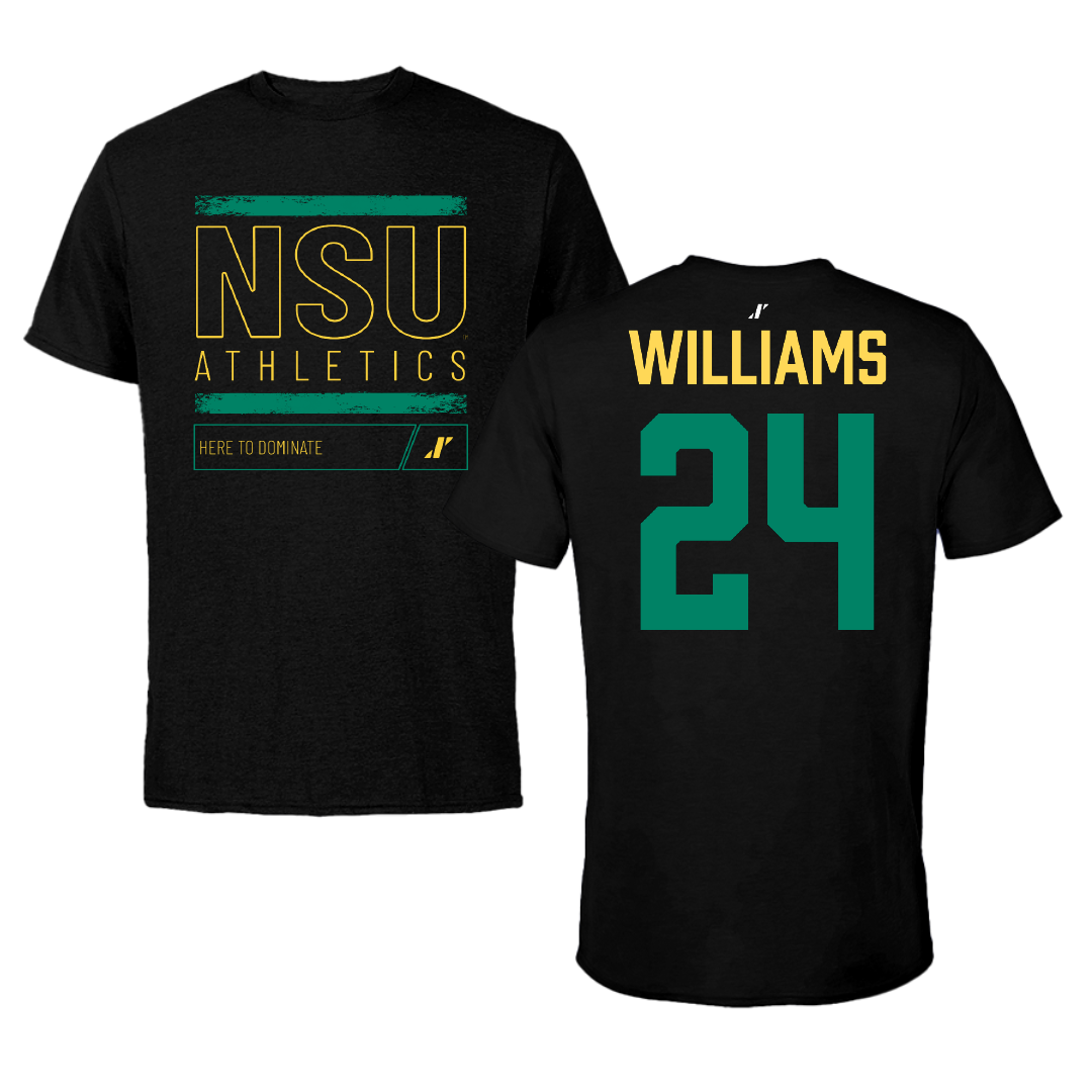 Norfolk State University Basketball Black Dominate Tee - #24 Da'naijah Williams