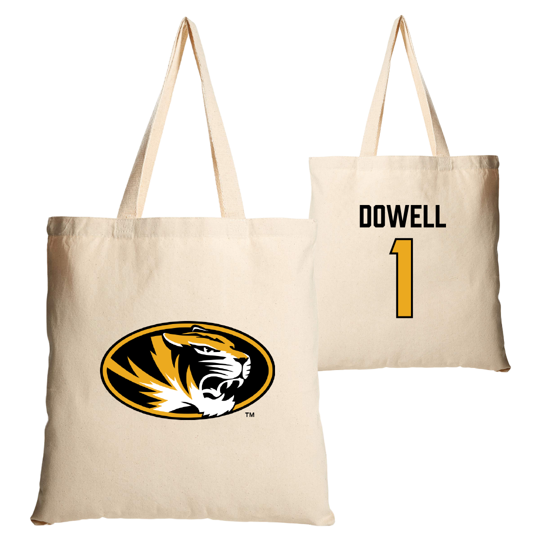 University of Missouri Basketball Tan Canvas Tote Bag - #1 Shannon Dowell