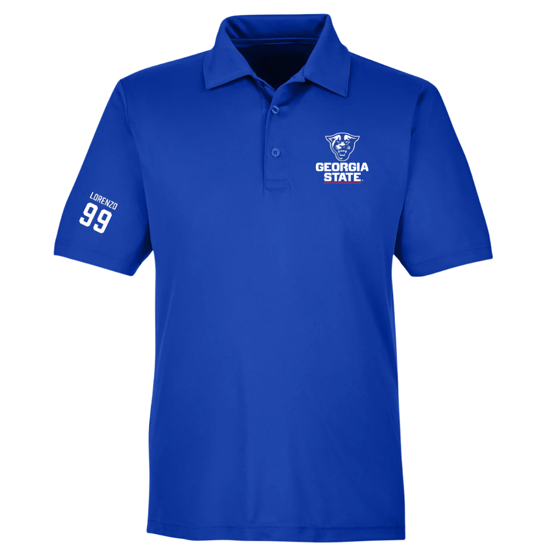 Georgia State University Football Blue Polo - #99 Christian Lorenzo