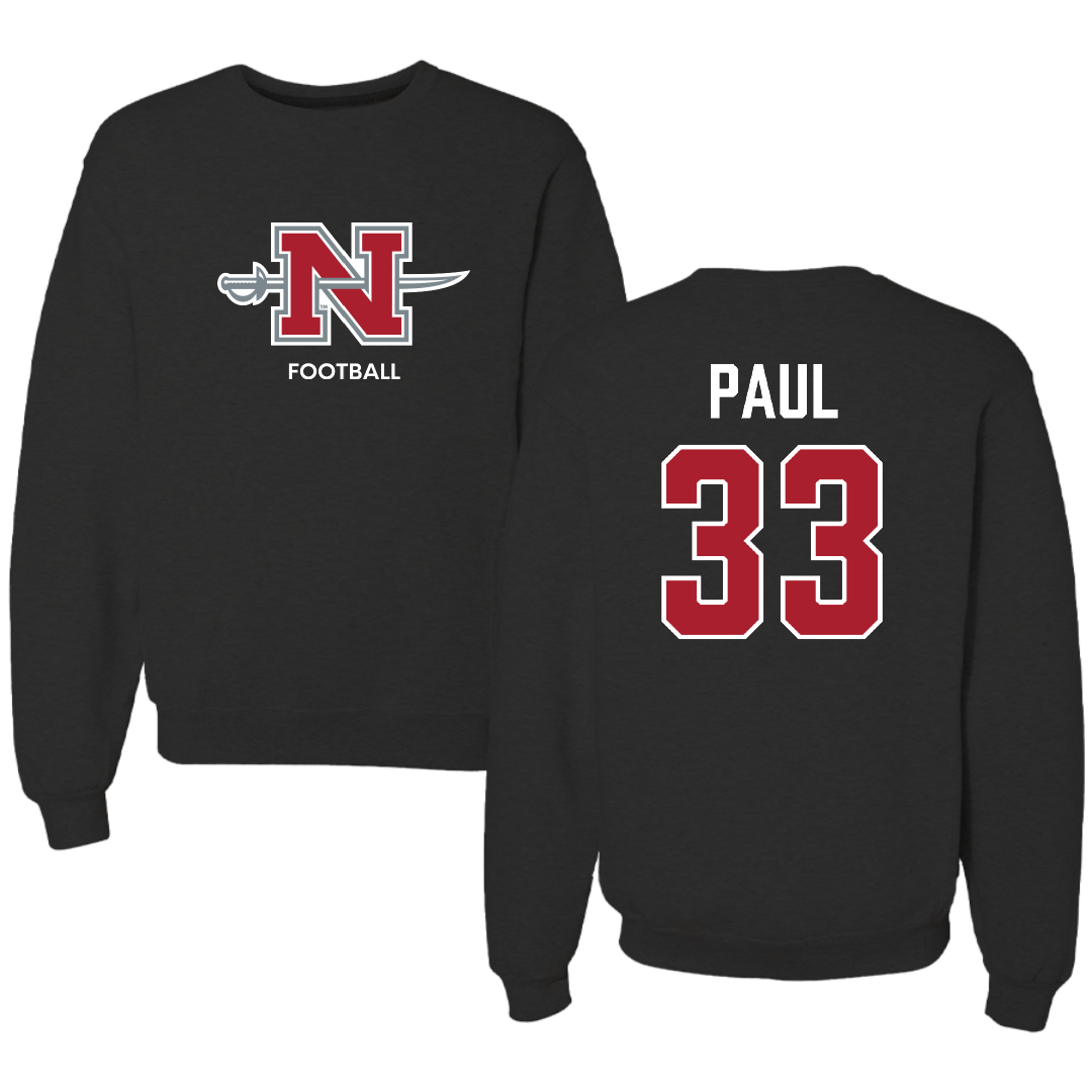 Nicholls State University Football Black Mascot Crewneck - #33 Kyler Paul
